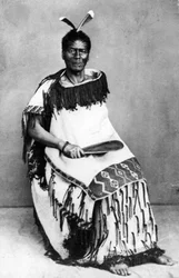 Portrait of a Maori man, before 1880